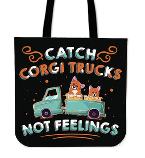 Catch Corgi Trucks Tote Bags