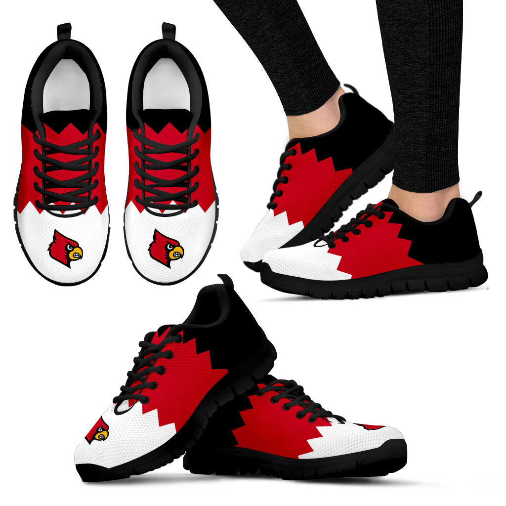 Incredible Line Zig Zag Disorder Beautiful Louisville Cardinals Sneakers