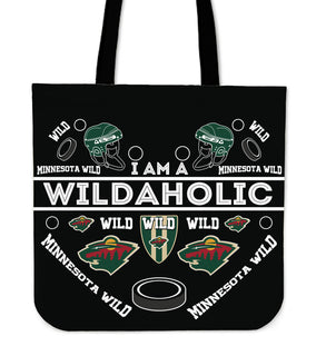 I Am A Wildaholic Minnesota Wild Tote Bags