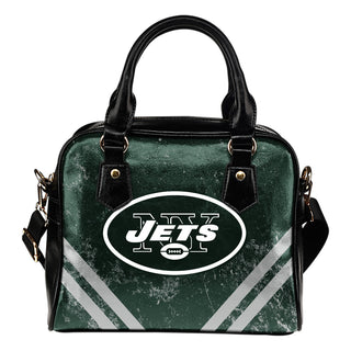 Couple Curves Light Good Logo New York Jets Shoulder Handbags