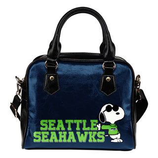 Seattle Seahawks Cool Sunglasses Snoopy Shoulder Handbags Women Purse