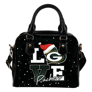 Love Word Christmas Sweet Green Bay Packers Shoulder Handbags