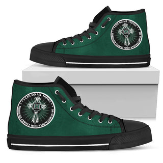 I Can Do All Things Through Christ Who Strengthens Me Hawaii Rainbow Warriors High Top Shoes