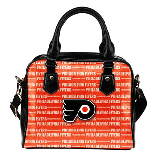 Nice Little Logo Philadelphia Flyers Shoulder Handbags