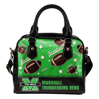 Personalized American Football Awesome Marshall Thundering Herd Shoulder Handbag