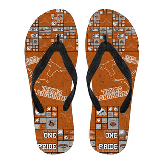 Pride Flag Texas Longhorns Flip Flops