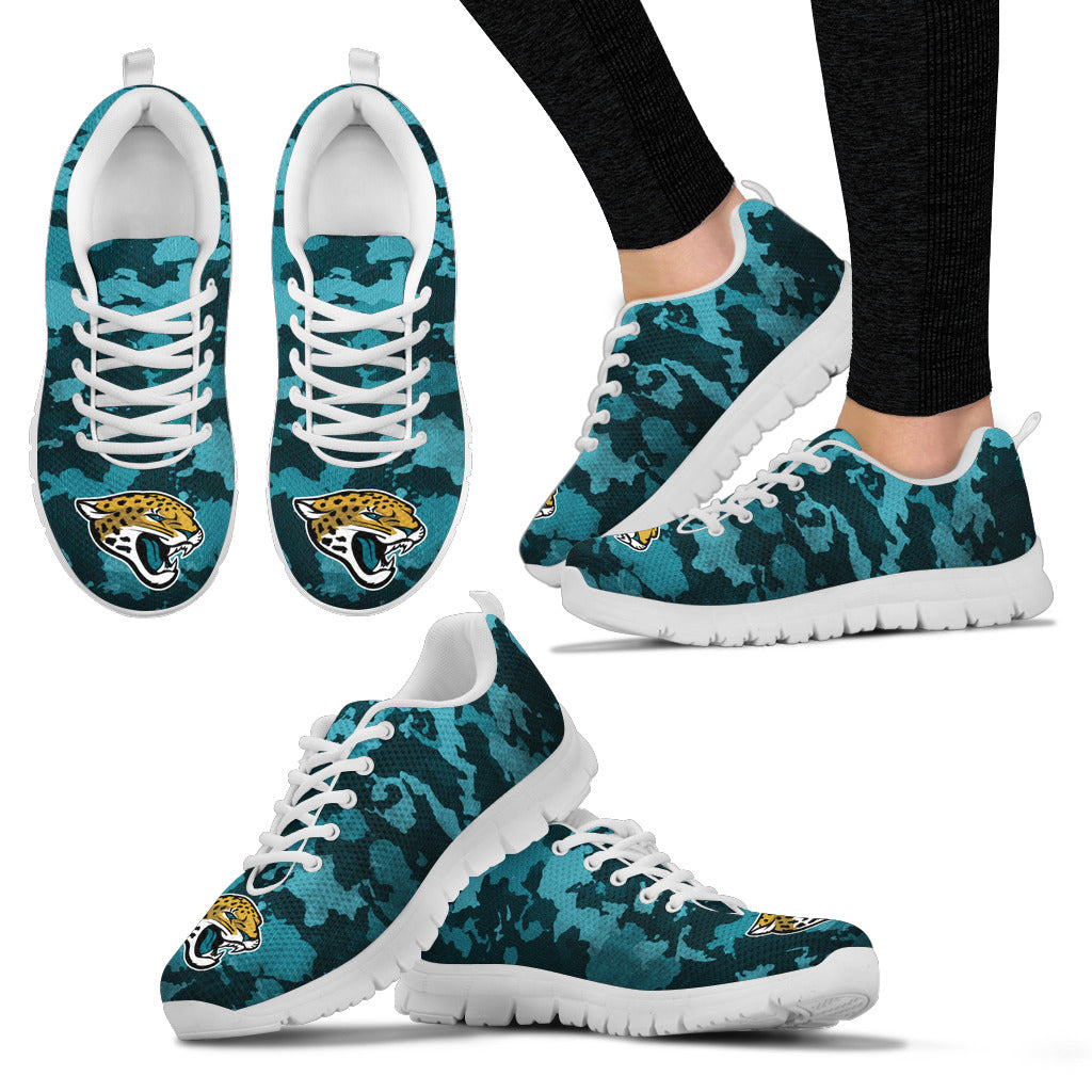 Arches Top Fabulous Camouflage Background Jacksonville Jaguars Sneakers
