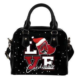 Love Word Christmas Sweet Ball State Cardinals Shoulder Handbags