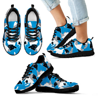 Carolina Panthers Cotton Camouflage Fabric Military Solider Style Sneakers