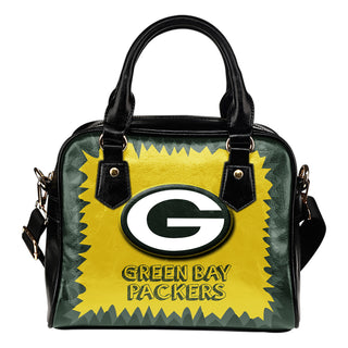 Jagged Saws Mouth Creepy Green Bay Packers Shoulder Handbags