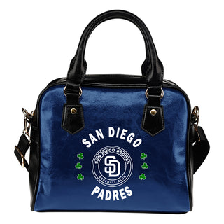 Central Beautiful Logo Circle Lucky Leaf San Diego Padres Shoulder Handbags