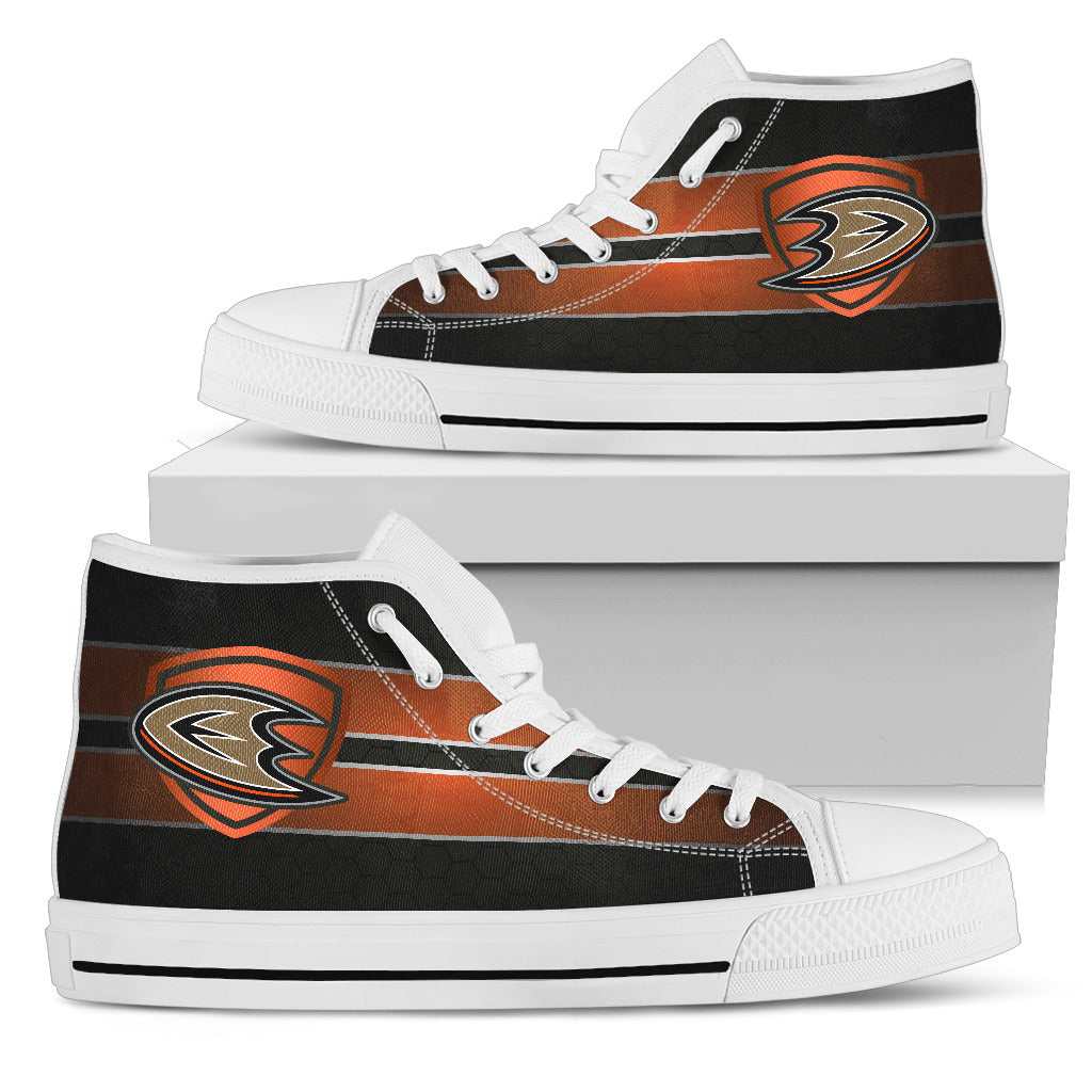 The Shield Anaheim Ducks High Top Shoes