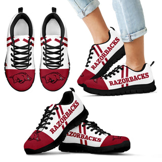 Line Stripe Logo Bottom Arkansas Razorbacks Sneakers