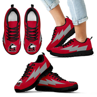 Cute Northern Illinois Huskies Sneakers Thunder Lightning Amazing Logo