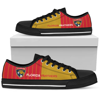 Simple Design Vertical Stripes Florida Panthers Low Top Shoes