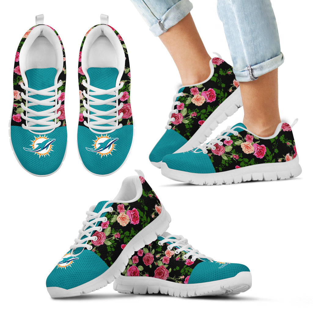 Vintage Floral Miami Dolphins Sneakers