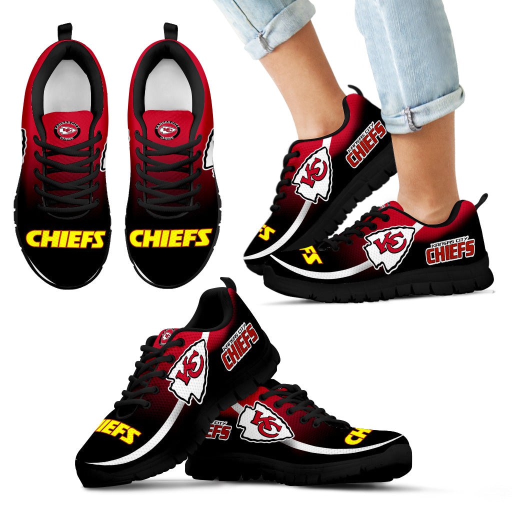 Mystery Straight Line Up Kansas City Chiefs Sneakers – Best Funny Store