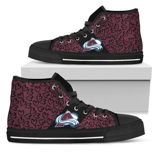 Perfect Cross Color Absolutely Nice Colorado Avalanche High Top Shoes