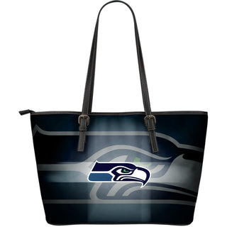 Seattle Seahawks Light Logo Large Leather Bags