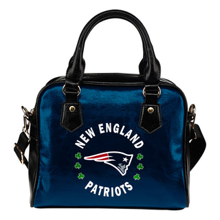 Central Beautiful Logo Circle Lucky Leaf New England Patriots Shoulder Handbags