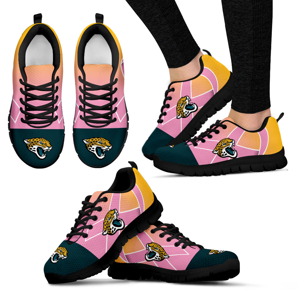 Jacksonville Jaguars Cancer Pink Ribbon Sneakers