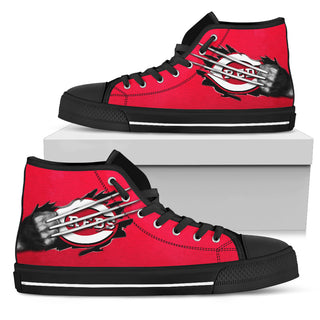 Scratch Of The Wolf Cincinnati Reds High Top Shoes
