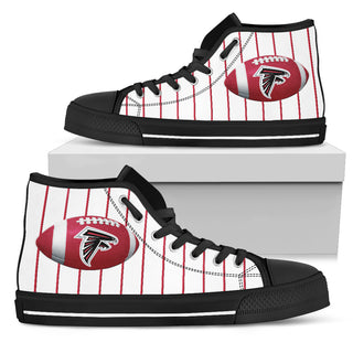Straight Line With Deep Circle Atlanta Falcons High Top Shoes