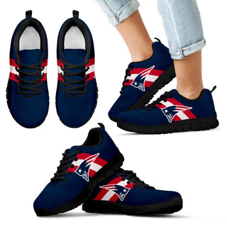 Three Colors Vertical New England Patriots Sneakers