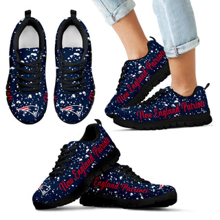 Christmas Snowing Incredible Pattern New England Patriots Sneakers