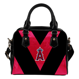 Triangle Double Separate Colour Los Angeles Angels Shoulder Handbags