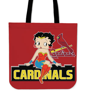 Wonder Betty Boop St. Louis Cardinals Tote Bags