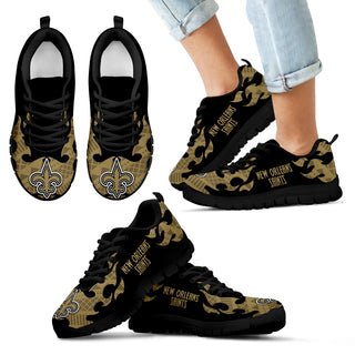 Tribal Flames Pattern New Orleans Saints Sneakers