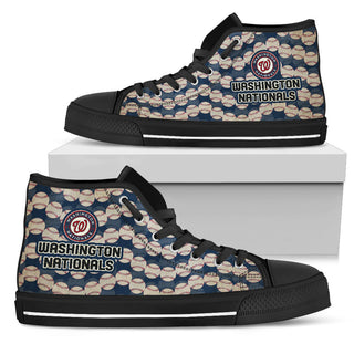 Wave Of Ball Washington Nationals High Top Shoes