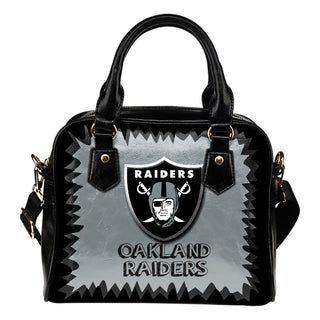 Jagged Saws Mouth Creepy Oakland Raiders Shoulder Handbags