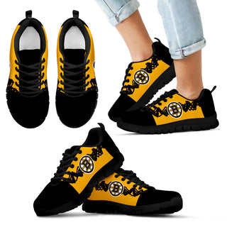 Doodle Line Amazing Boston Bruins Sneakers V1