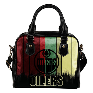 Vintage Silhouette Edmonton Oilers Purse Shoulder Handbag