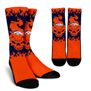Denver Broncos Colorful Skull Socks