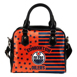 Twinkle Star With Line Edmonton Oilers Shoulder Handbags