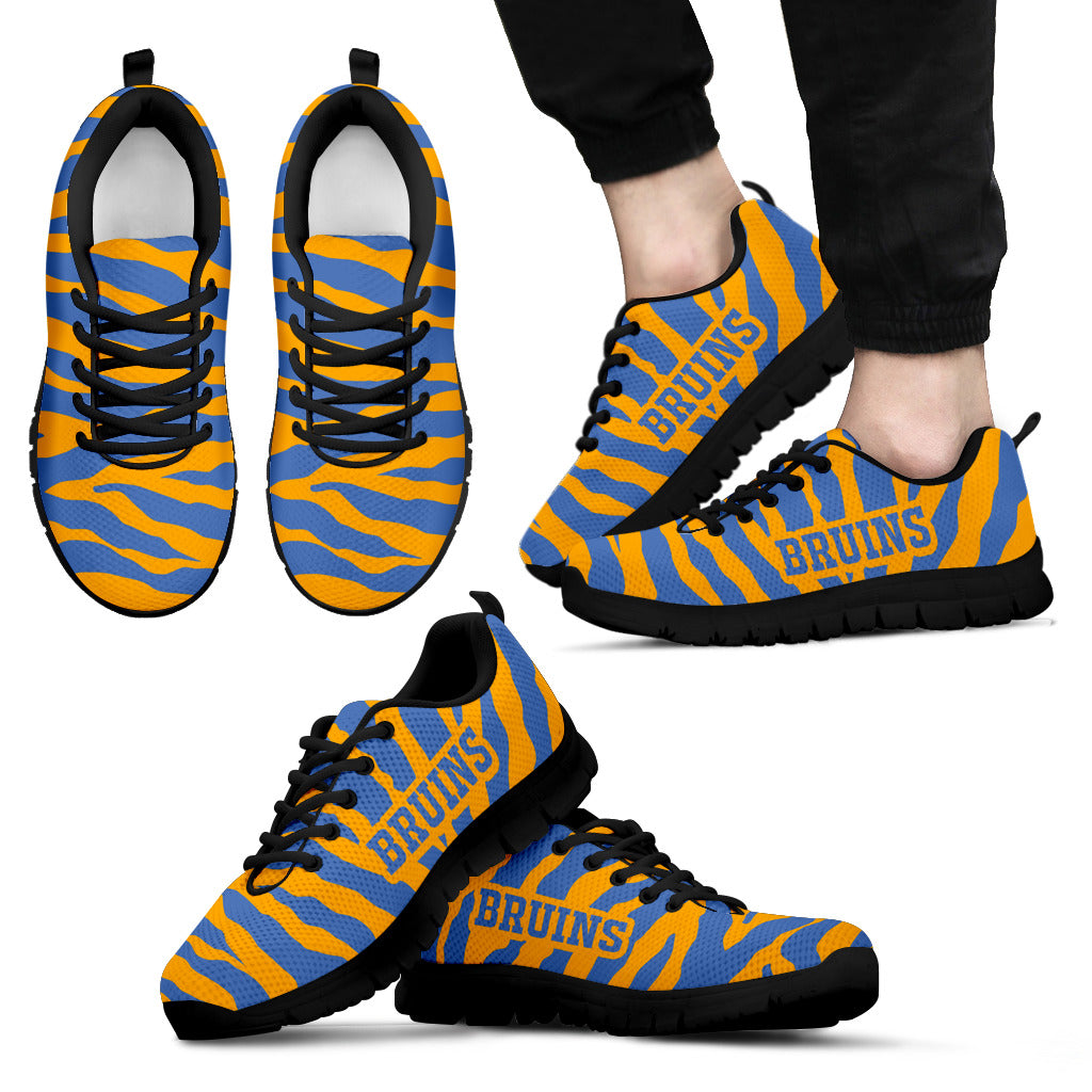 Tiger Skin Stripes Pattern Print UCLA Bruins Sneakers