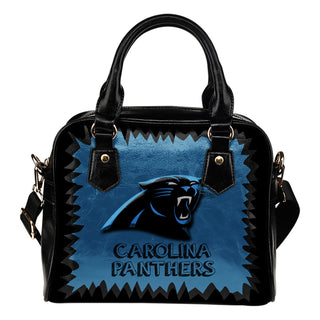 Jagged Saws Mouth Creepy Carolina Panthers Shoulder Handbags