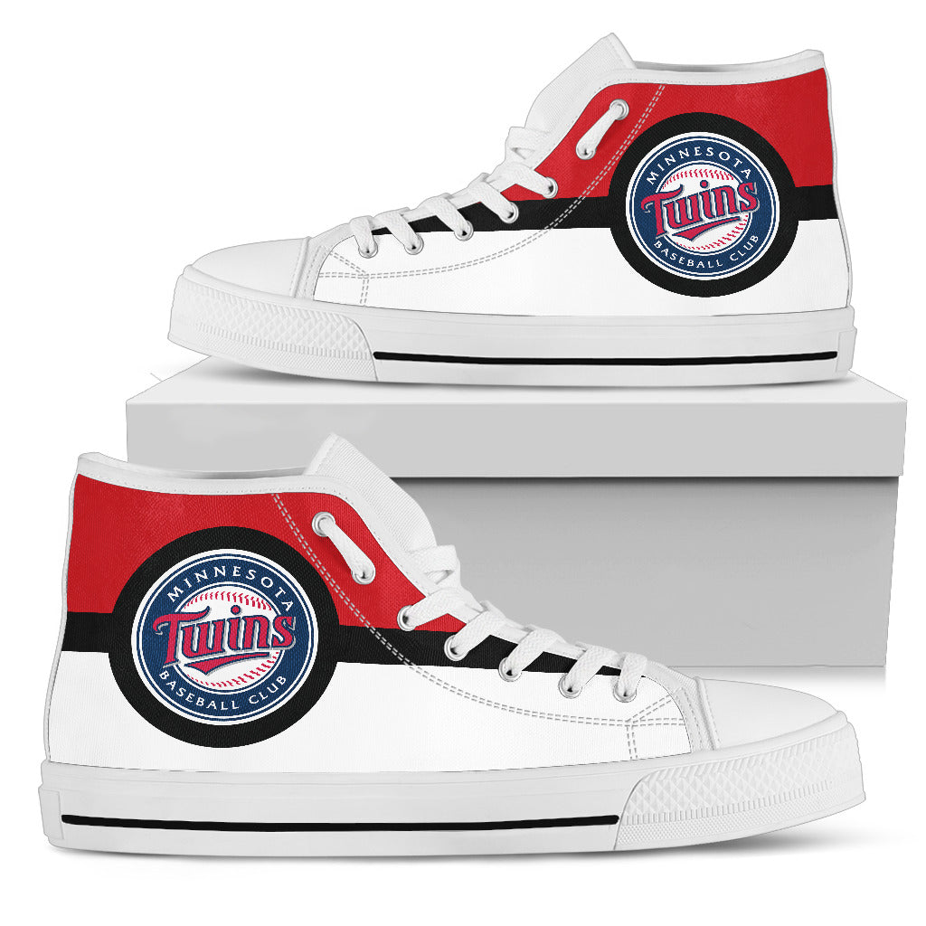 Bright Colours Open Sections Great Logo Minnesota Twins High Top Shoes
