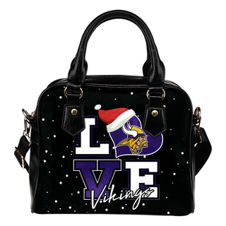 Love Word Christmas Sweet Minnesota Vikings Shoulder Handbags