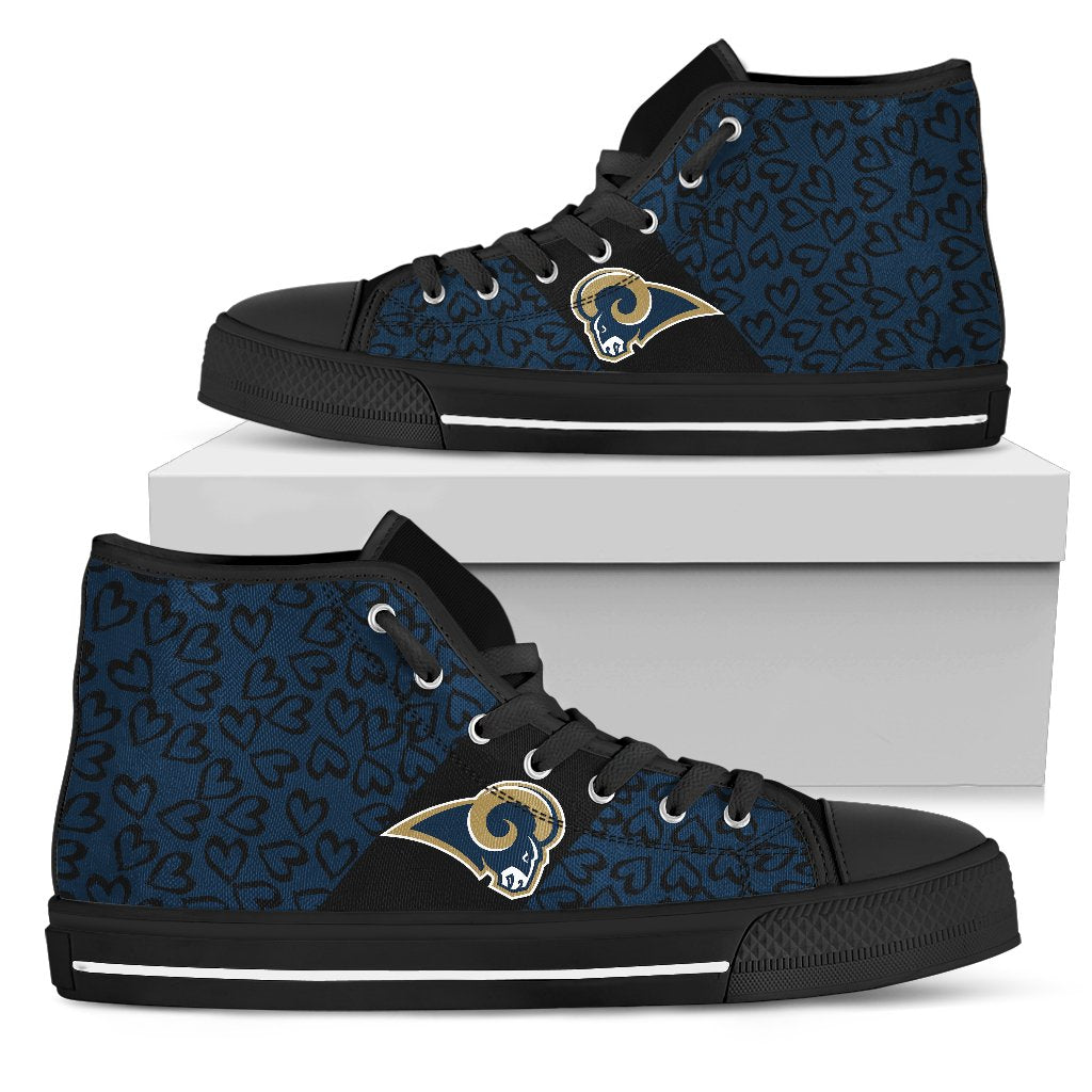 Perfect Cross Color Absolutely Nice Los Angeles Rams High Top Shoes