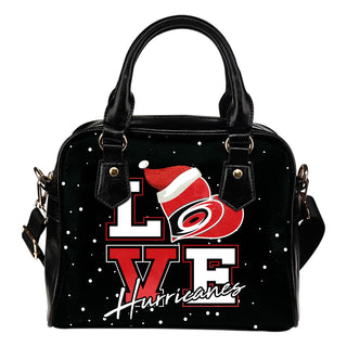 Love Word Christmas Sweet Carolina Hurricanes Shoulder Handbags