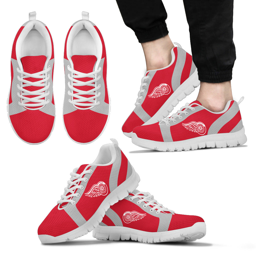 Line Inclined Classy Detroit Red Wings Sneakers – Best Funny Store