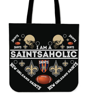 I Am A Saintsaholic New Orleans Saints Tote Bags