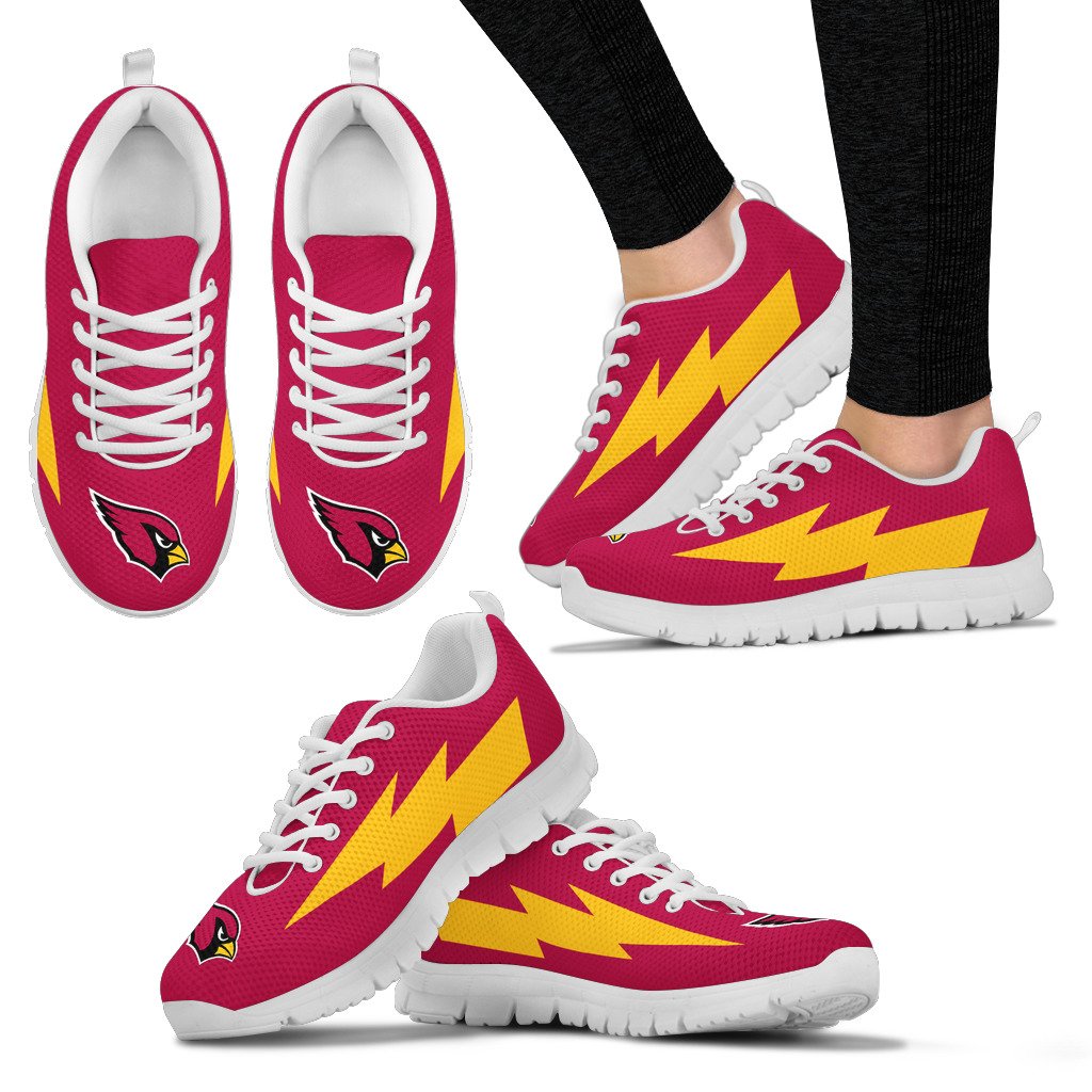 Cool Arizona Cardinals Sneakers Thunder Lightning Amazing Logo