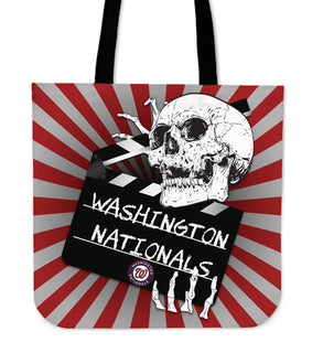 Clapper Film Skull Washington Nationals Tote Bags