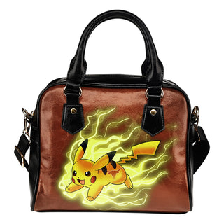 Pikachu Angry Moment Texas Longhorns Shoulder Handbags