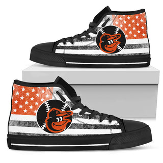 Flag Rugby Baltimore Orioles High Top Shoes